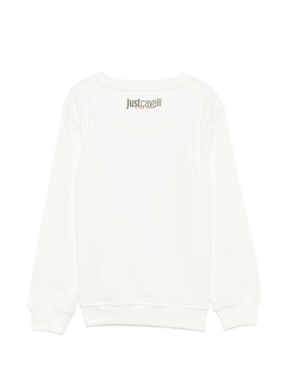 Felpa per bambino Just Cavalli Kids bianca con applicazione JBA26023FE MARSHMALLOW JUST CAVALLI KIDS