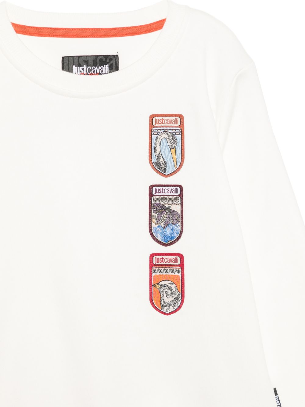 Felpa per bambino Just Cavalli Kids bianca con applicazione JBA26023FE MARSHMALLOW JUST CAVALLI KIDS