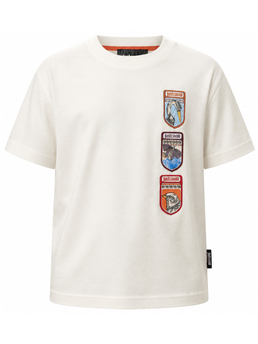 T-shirt per bambino Just Cavalli Kids bianca con applicazioni JBA26042TS MARSHMALLOW JUST CAVALLI KIDS