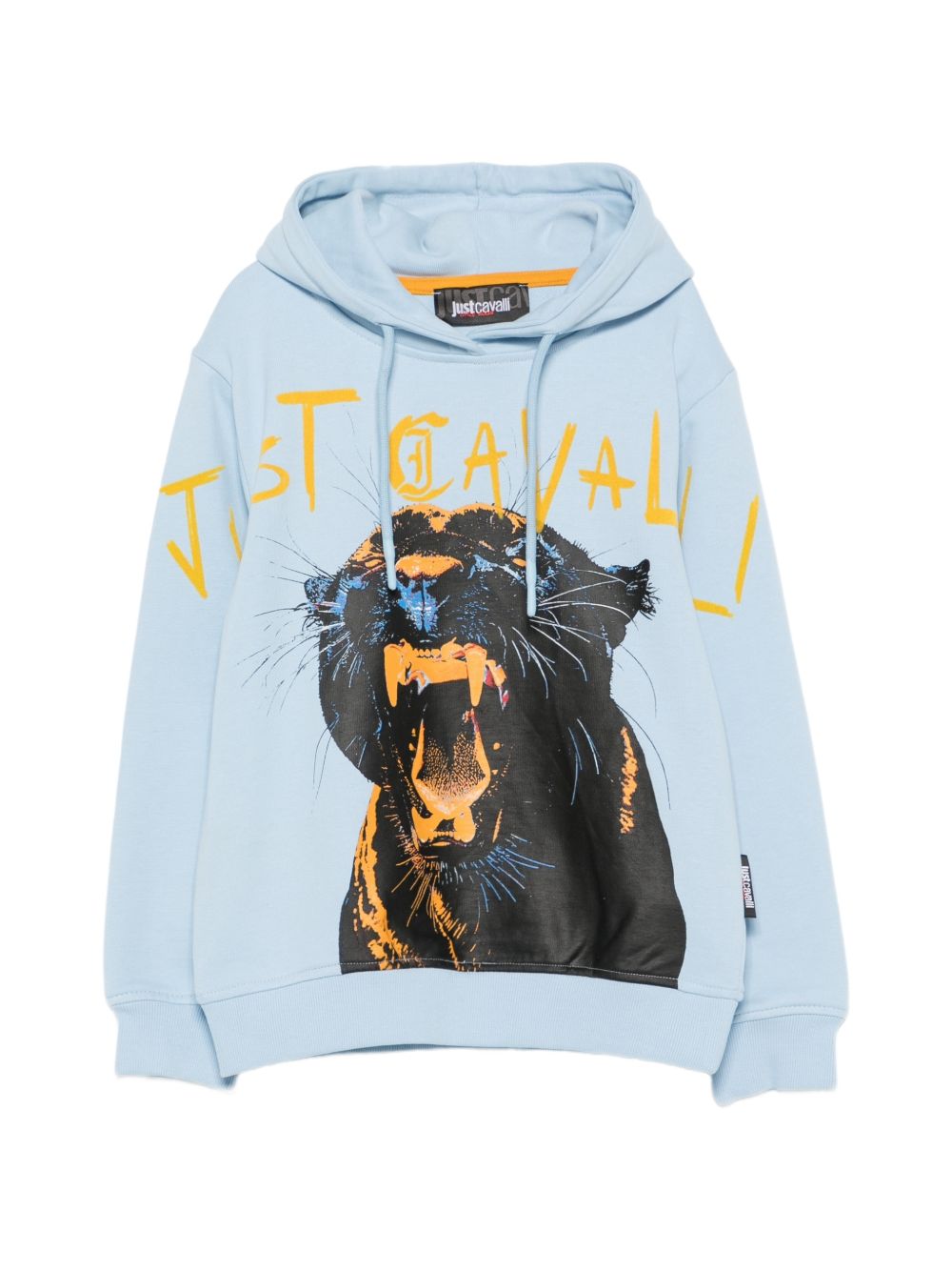 Felpa per bambino Just Cavalli Kids azzurra con stampa pantera sul davanti JBA26093FE BLUE BELL JUST CAVALLI KIDS