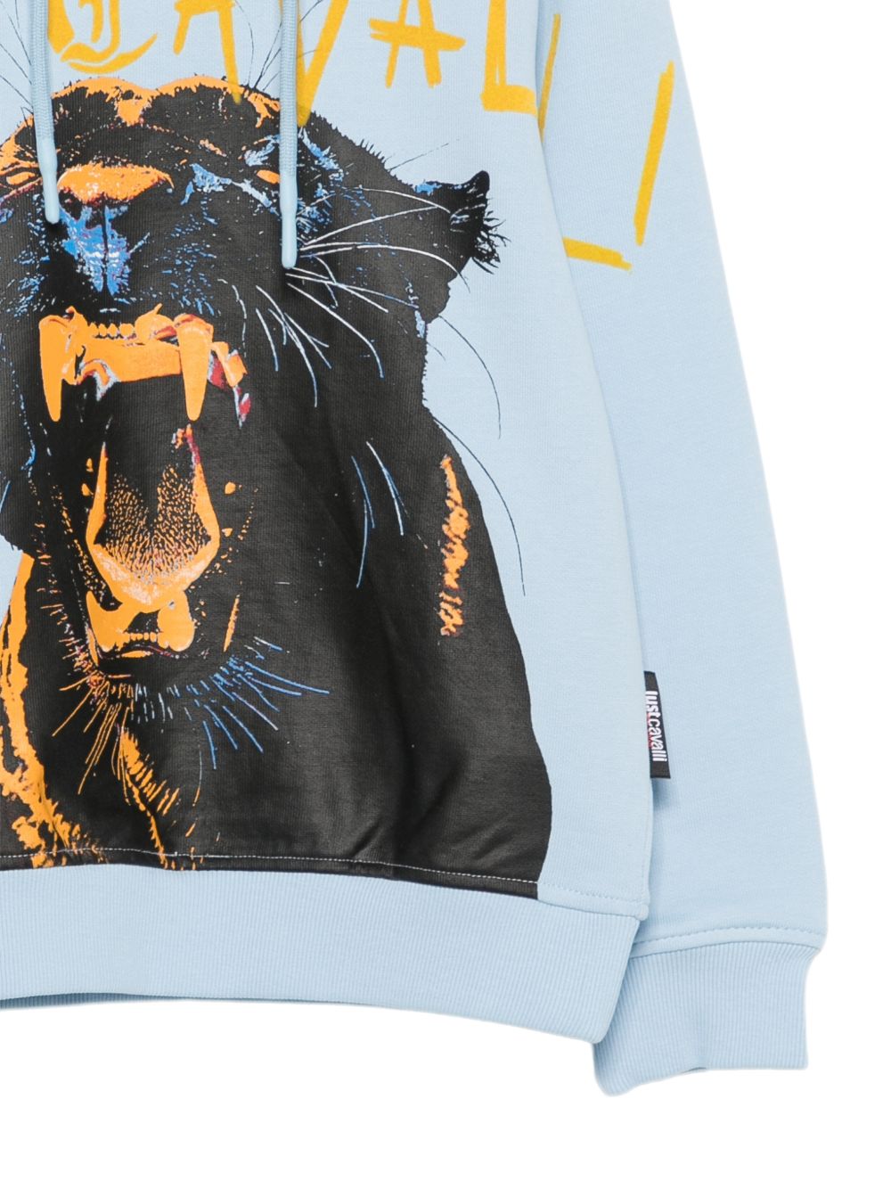 Felpa per bambino Just Cavalli Kids azzurra con stampa pantera sul davanti JBA26093FE BLUE BELL JUST CAVALLI KIDS