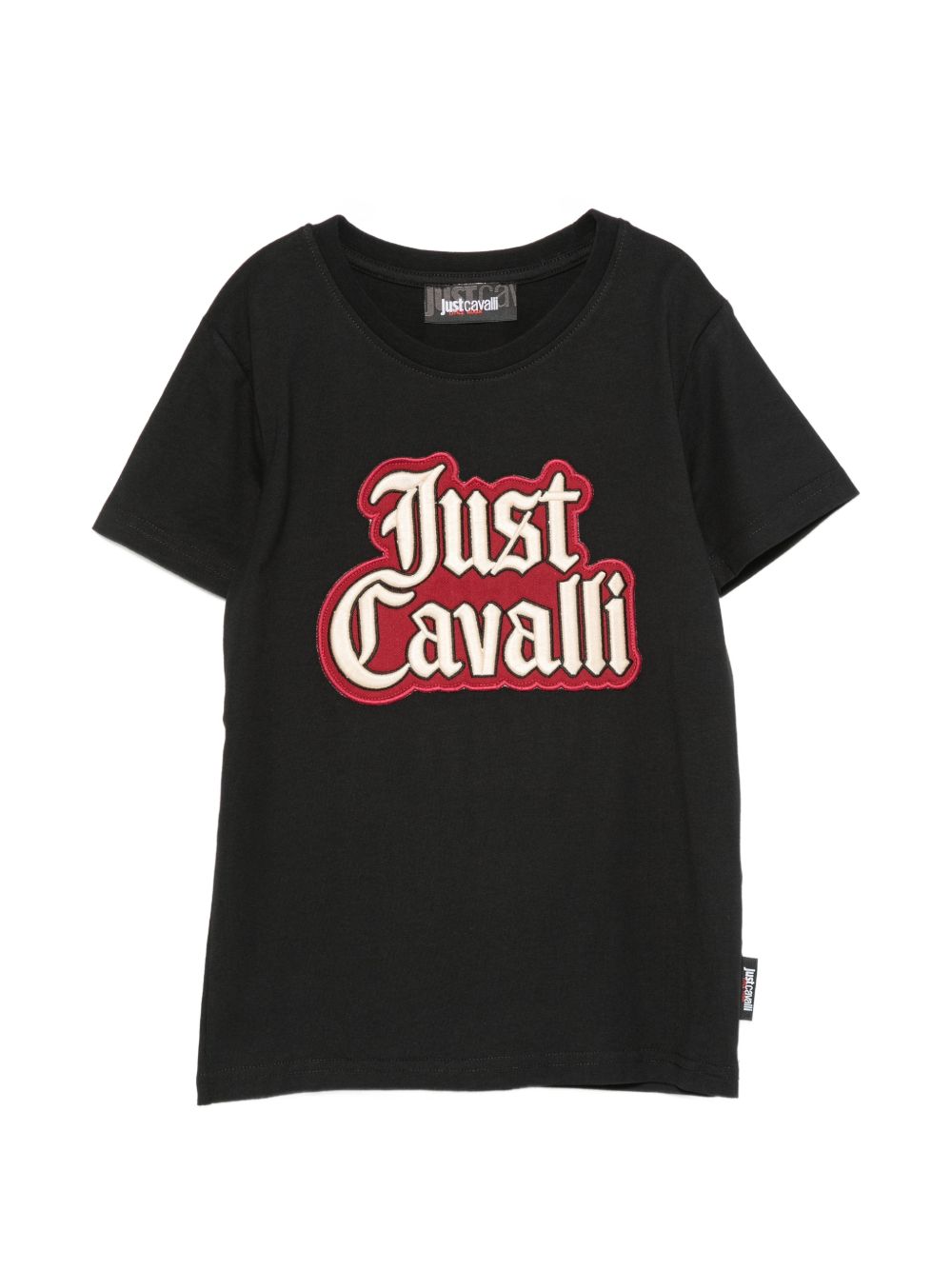 T-shirt per bambino Just Cavalli Kids nera con orlo dritto JBA26161TS BLACK JUST CAVALLI KIDS
