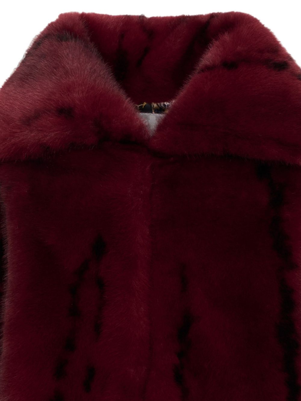 Giacca per bambina Roberto Cavalli Kids bordeaux con finitura in pelliccia sintetica JGA26026PL BORDEAUX JUST CAVALLI KIDS
