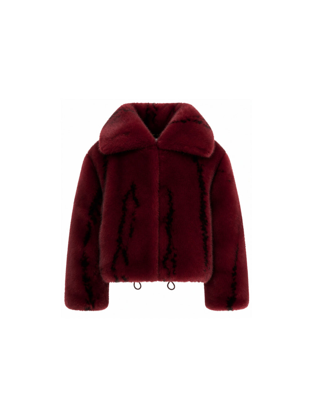 Giacca per bambina Roberto Cavalli Kids bordeaux con finitura in pelliccia sintetica JGA26026PL BORDEAUX JUST CAVALLI KIDS