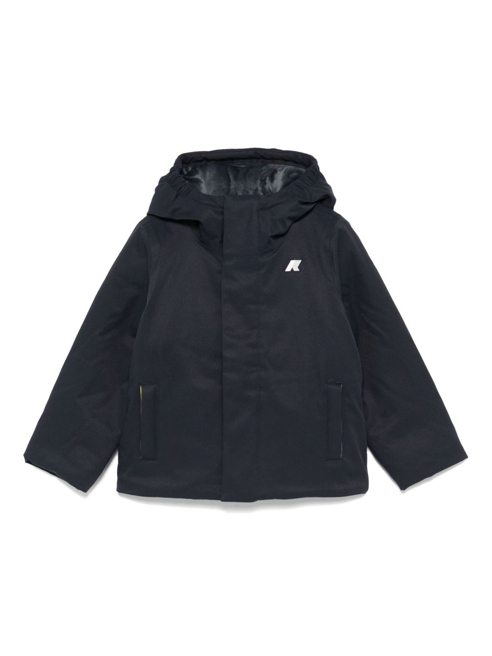Giubbino P. Jacko Twill Marmotta per bambino K Way Kids blu con logo applicato K1128FW AL9 K-WAY KIDS