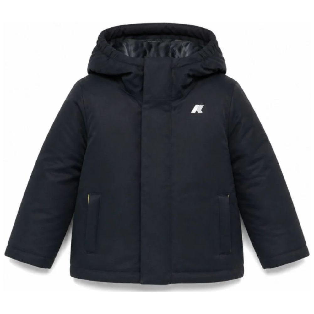 Giubbino P. Jacko Twill Marmotta per bambino K Way Kids blu con logo applicato K1128FW AL9 K-WAY KIDS