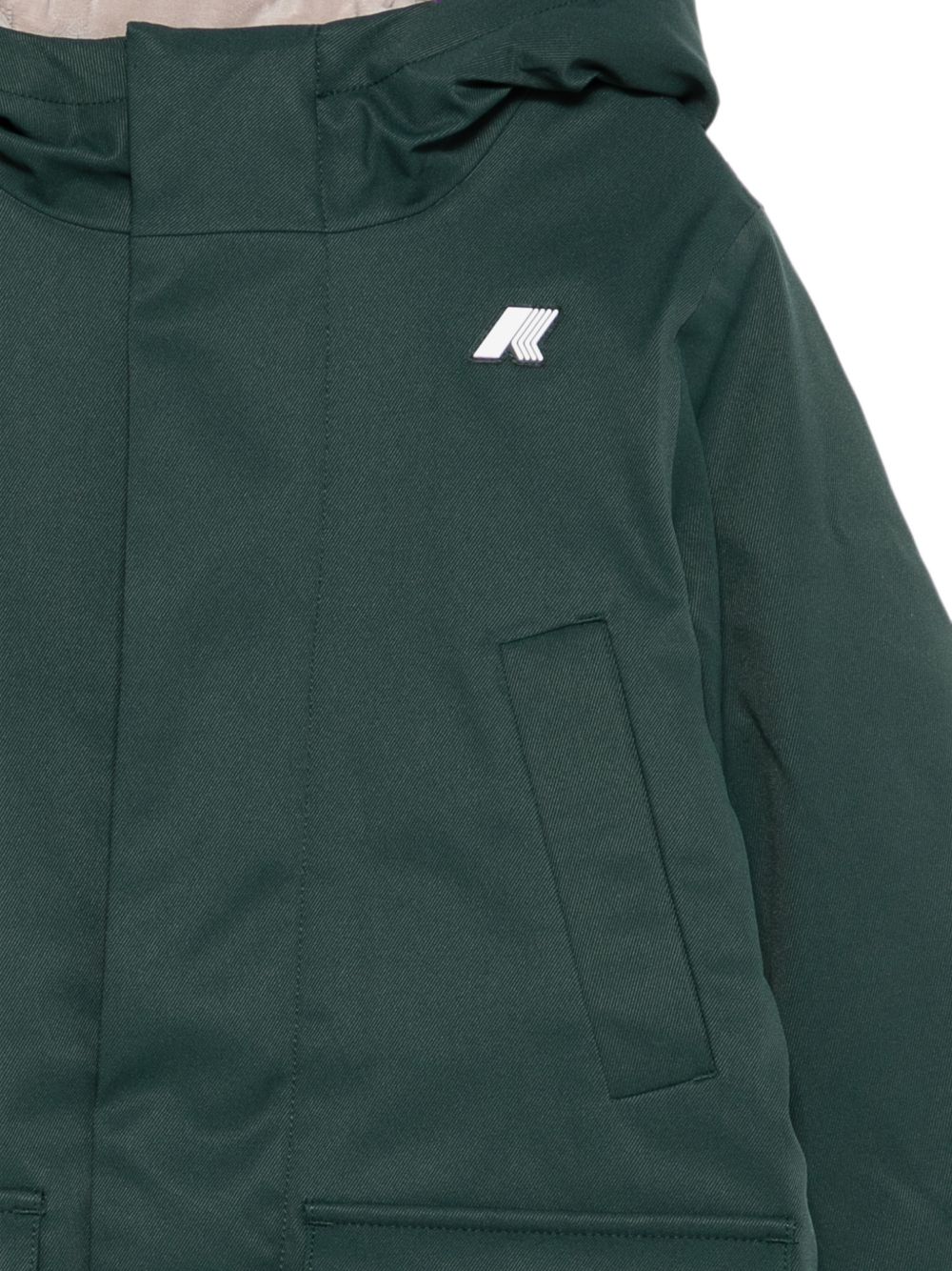 Giubbino P. Jacko Marmotta per bambino K Way Kids verde con due tasche applicate K1128HW DAA K-WAY KIDS