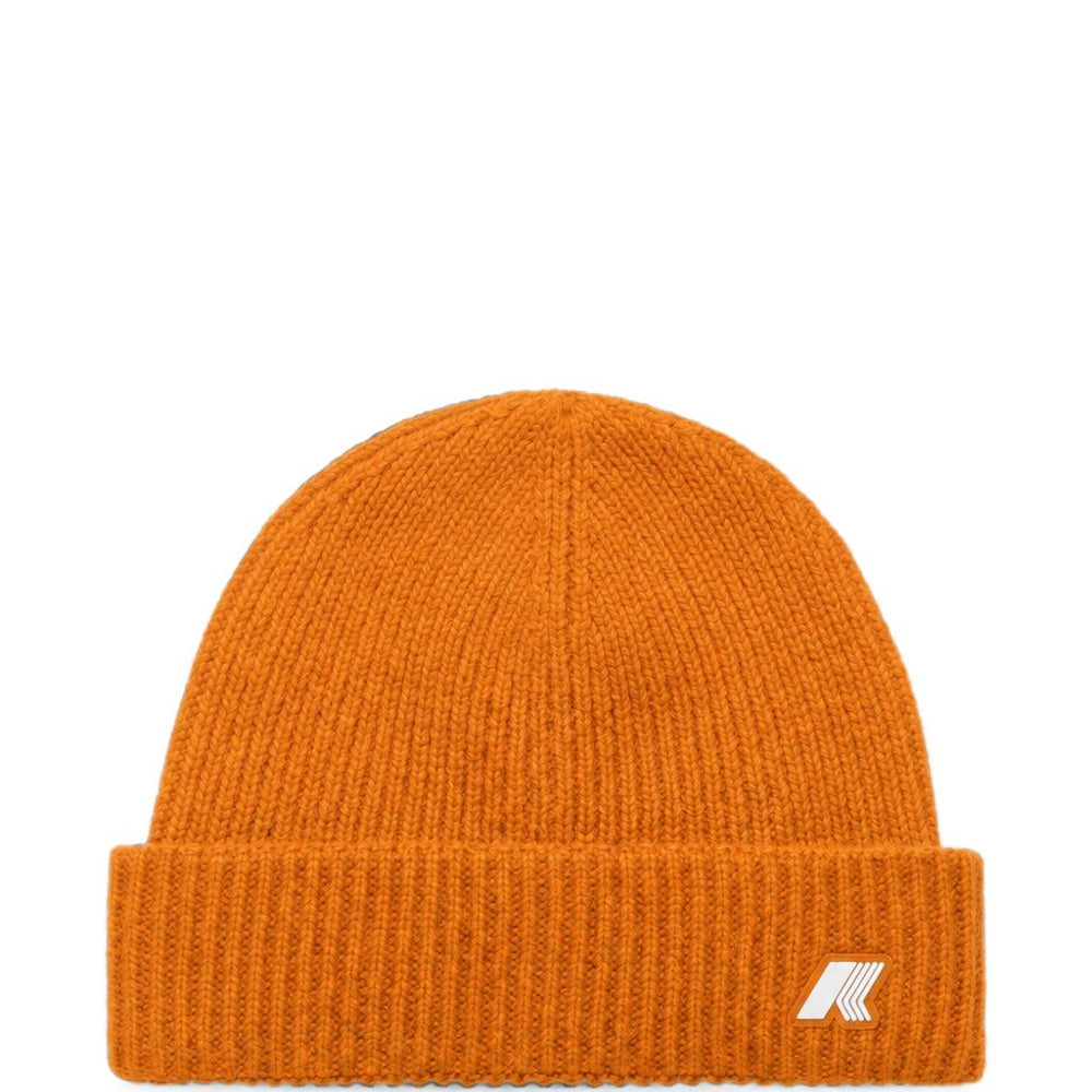 Berretto per bambino K-Way Kids arancione a coste con patch logo K31358W M30 K-WAY KIDS