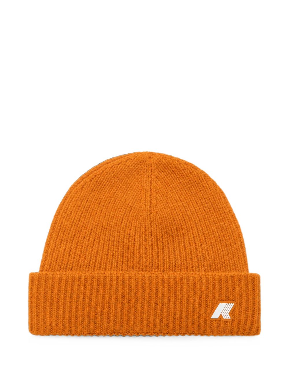 Berretto per bambino K-Way Kids arancione a coste con patch logo K31358W M30 K-WAY KIDS