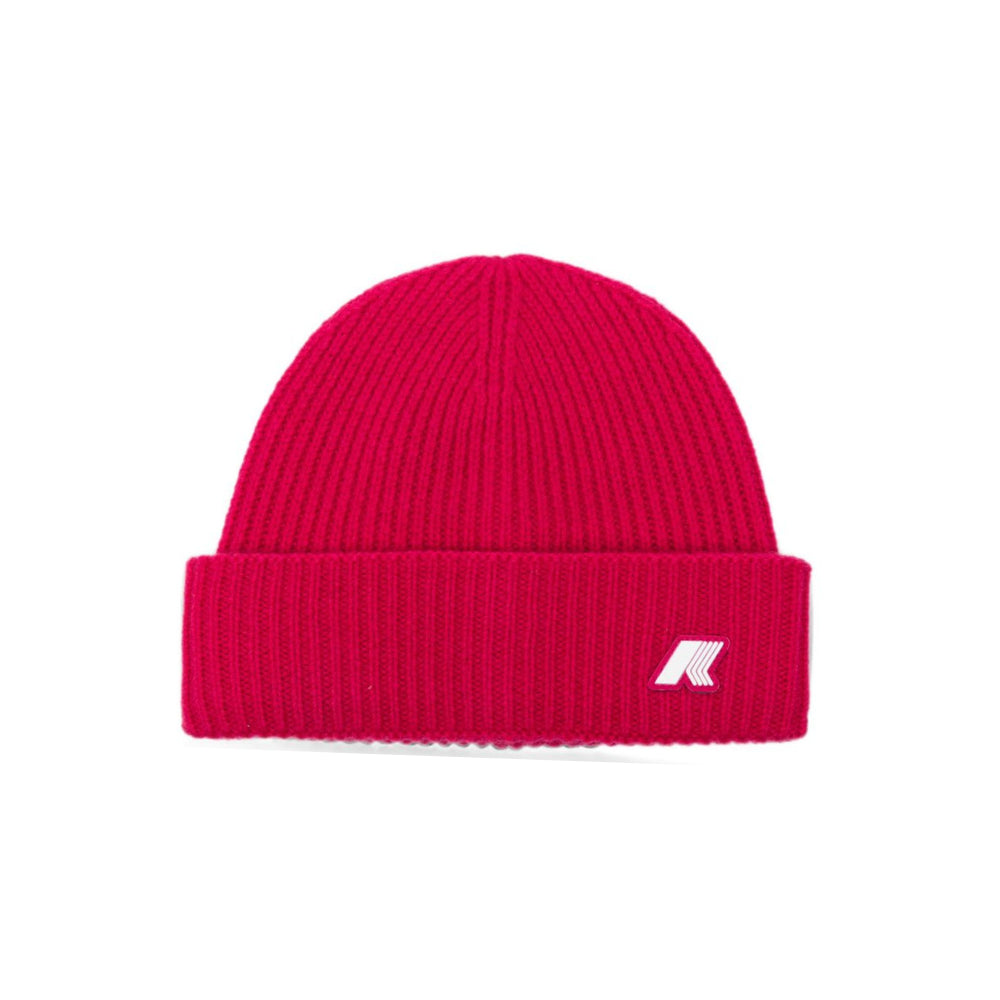 Berretto per bambina K-Way Kids fucsia con toppa con logo K31358W X6R K-WAY KIDS