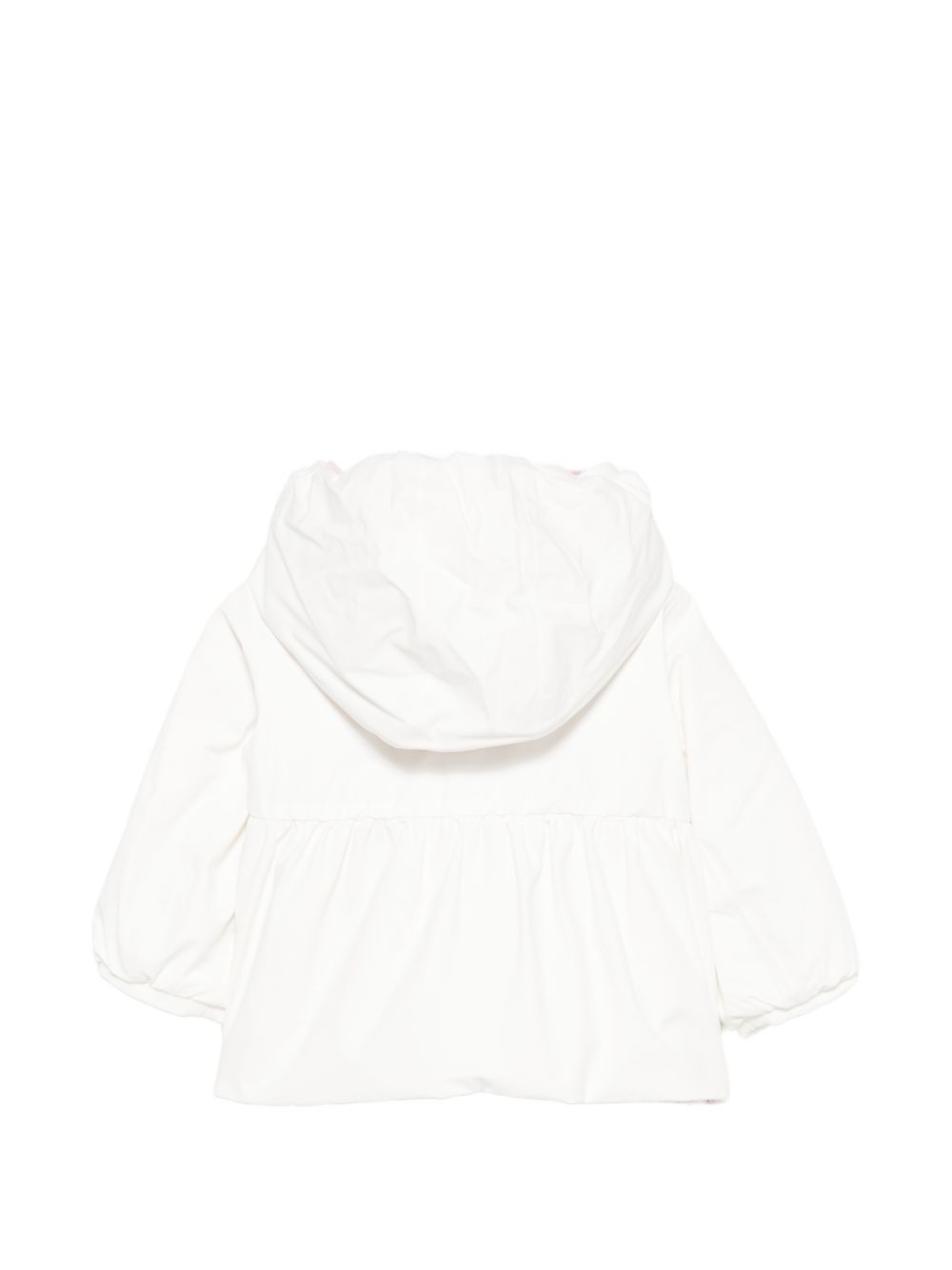 Giacca per neonati K Way Kids bianca con cappuccio e logo K3148WW D14 K-WAY KIDS