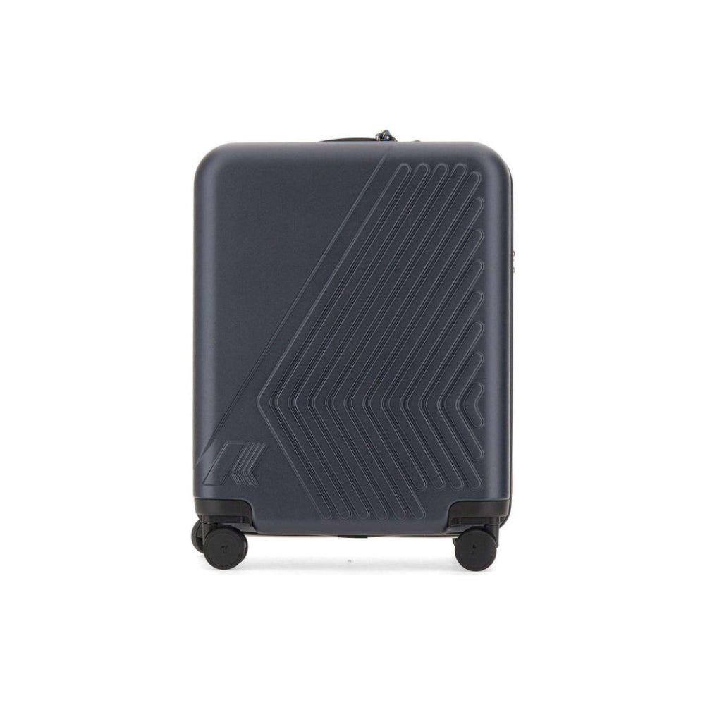 Trolley Eudoxie K-WAY blu con logo stampato all-over K4125ZW K89 K-WAY KIDS