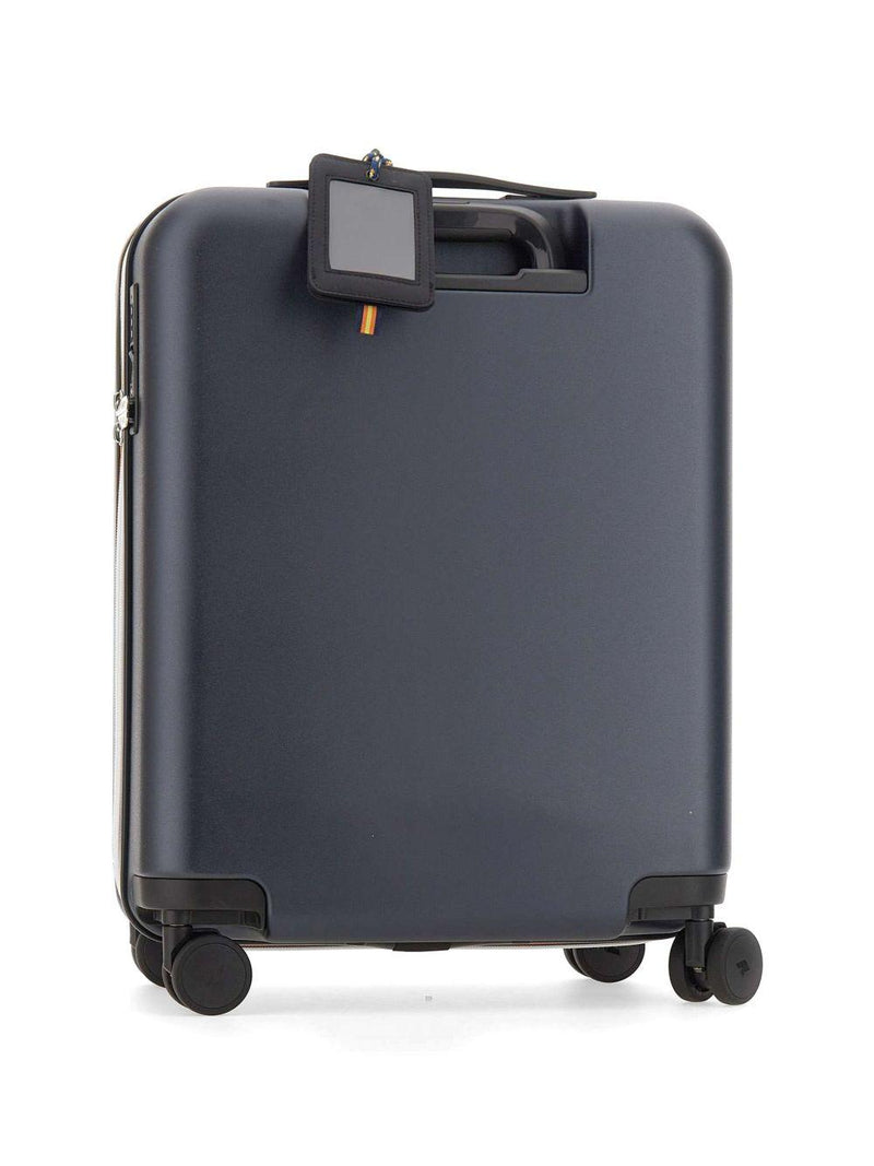 Trolley Eudoxie K-WAY blu con logo stampato all-over K4125ZW K89 K-WAY KIDS