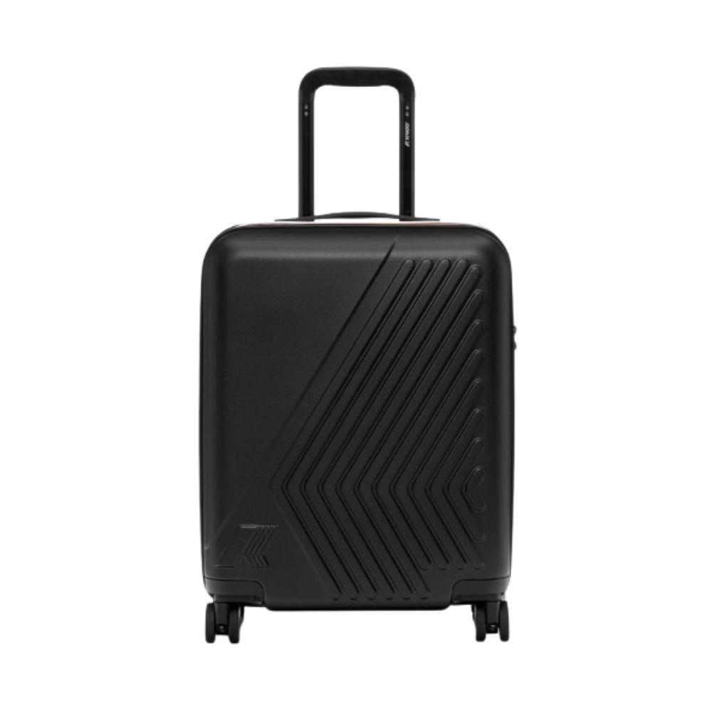 Trolley Eudoxie K-WAY nero con logo stampato all-over K4125ZW USY K-WAY KIDS