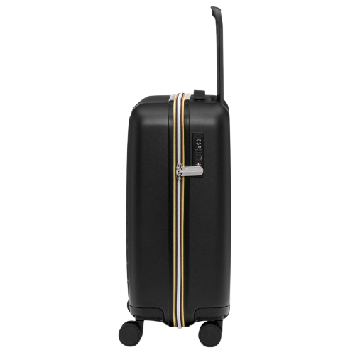 Trolley Eudoxie K-WAY nero con logo stampato all-over K4125ZW USY K-WAY KIDS