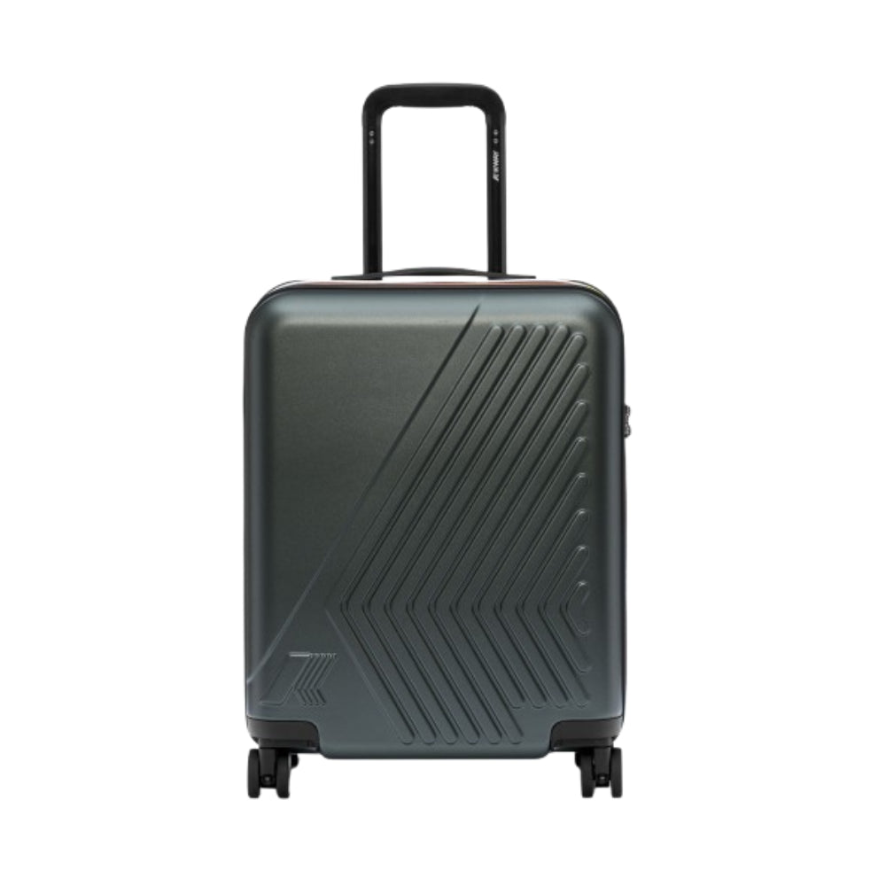 Trolley Eudoxie K-WAY verde con monogramma K-Way in rilievo tono su tono K4125ZW WMR K-WAY KIDS