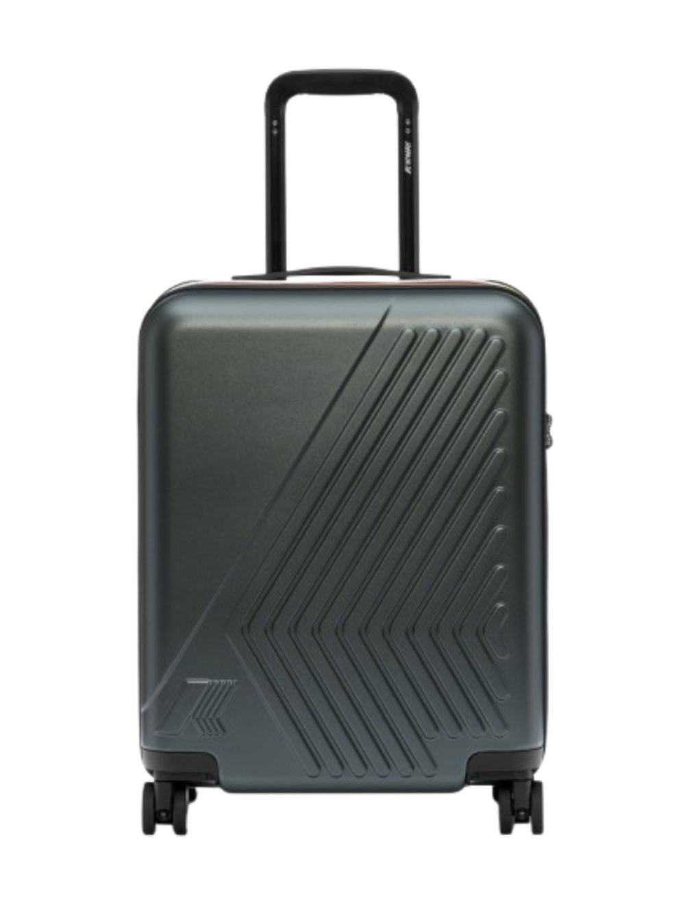 Trolley Eudoxie K-WAY verde con monogramma K-Way in rilievo tono su tono K4125ZW WMR K-WAY KIDS