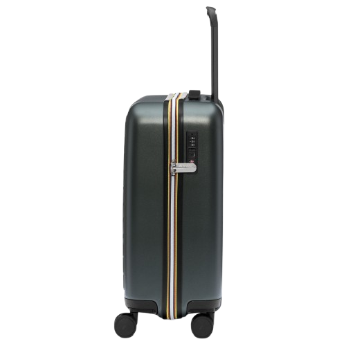 Trolley Eudoxie K-WAY verde con monogramma K-Way in rilievo tono su tono K4125ZW WMR K-WAY KIDS