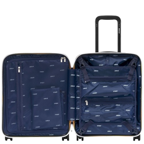Trolley Eudoxie K-WAY verde con monogramma K-Way in rilievo tono su tono K4125ZW WMR K-WAY KIDS