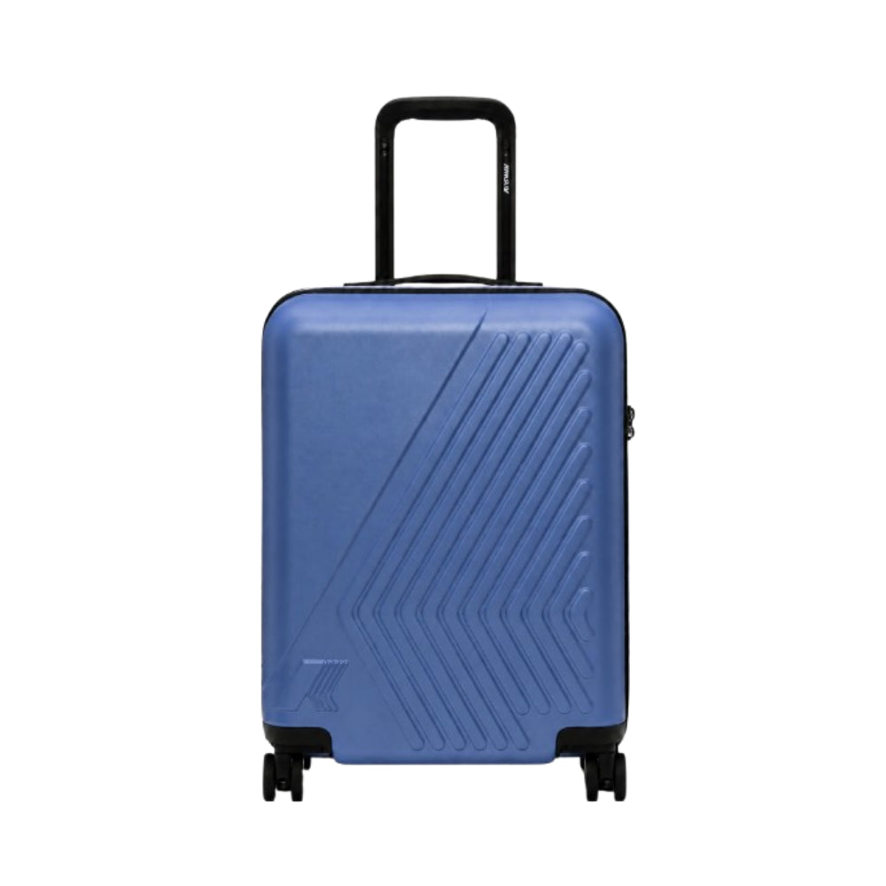 Trolley Eudoxie K-WAY blu con monogramma K-Way in rilievo tono su tono K4125ZW XVJ K-WAY KIDS