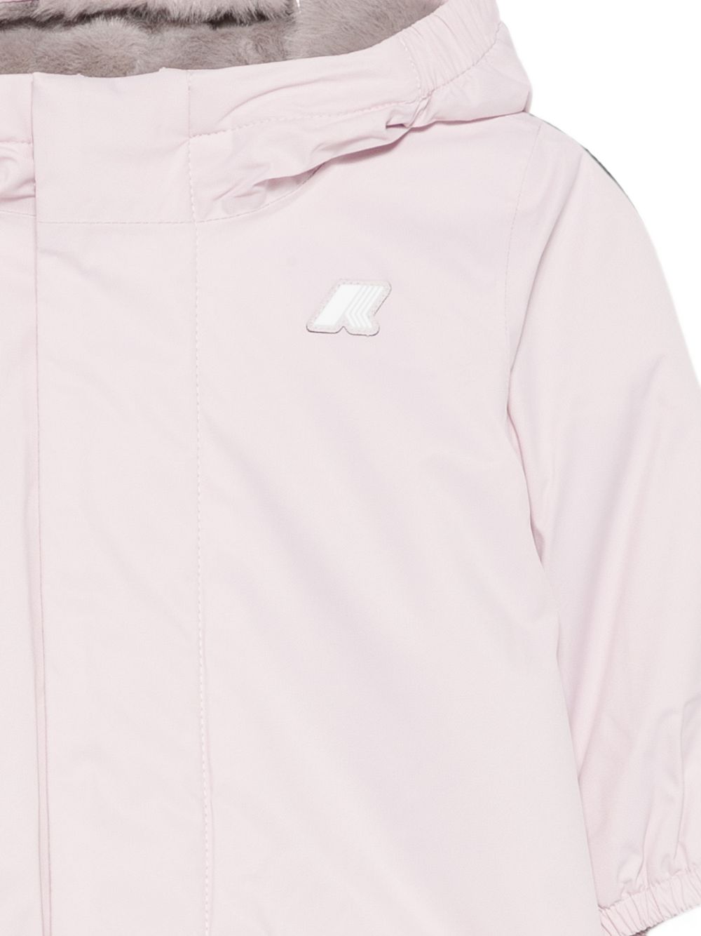 Giubbino per neonata K-WAY Kids rosa con applicazione logo sul davanti K4133HW D11 K-WAY KIDS