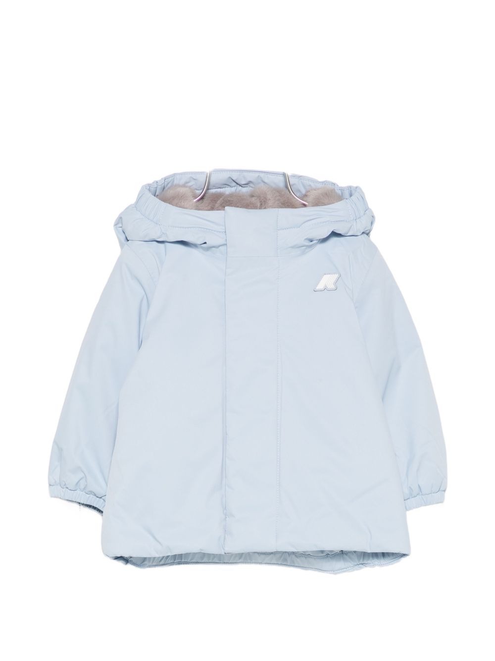 Giubbino E. Jack per neonato K Way Kids azzurro con toppa con logo K4133HW DA1 K-WAY KIDS