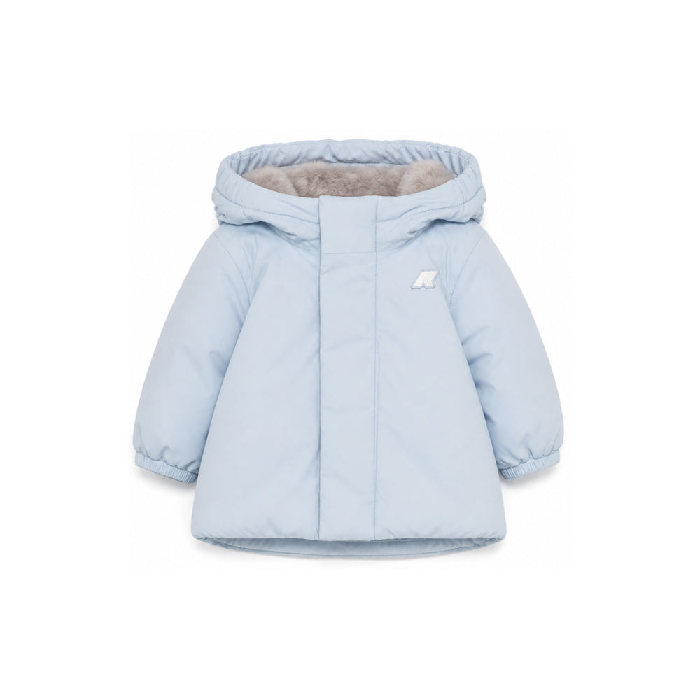 Giubbino E. Jack per neonato K Way Kids azzurro con toppa con logo K4133HW DA1 K-WAY KIDS