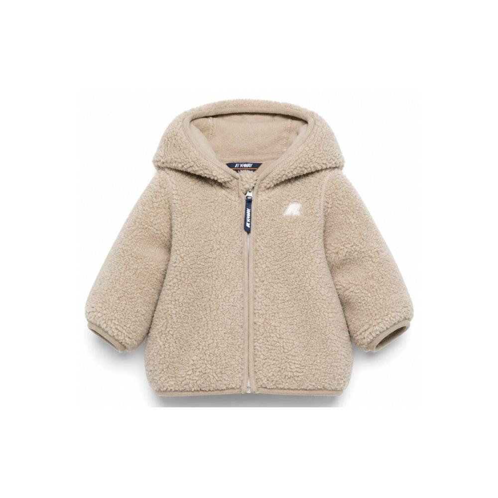 Giubbino per neonati K-WAY Kids beige con finitura in shearling K41478W XP2 K-WAY KIDS
