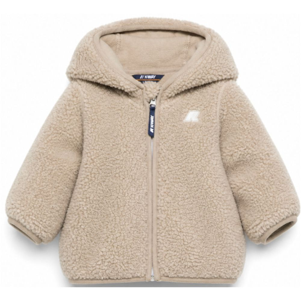 Giubbino per neonati K-WAY Kids beige con finitura in shearling K41478W XP2 K-WAY KIDS