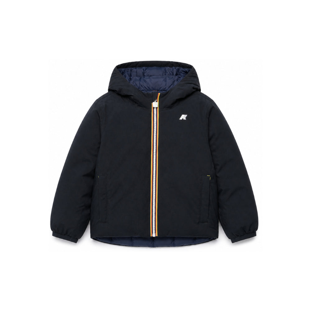 Giubbino per bambini K-WAY Kids nero con logo sul davanti K5128VW DBH K-WAY KIDS