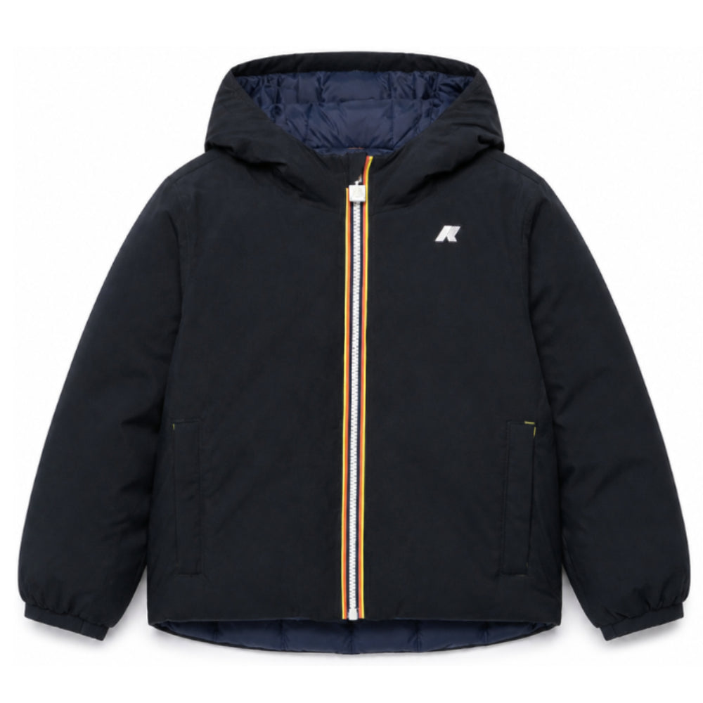 Giubbino per bambini K-WAY Kids nero con logo sul davanti K5128VW DBH K-WAY KIDS