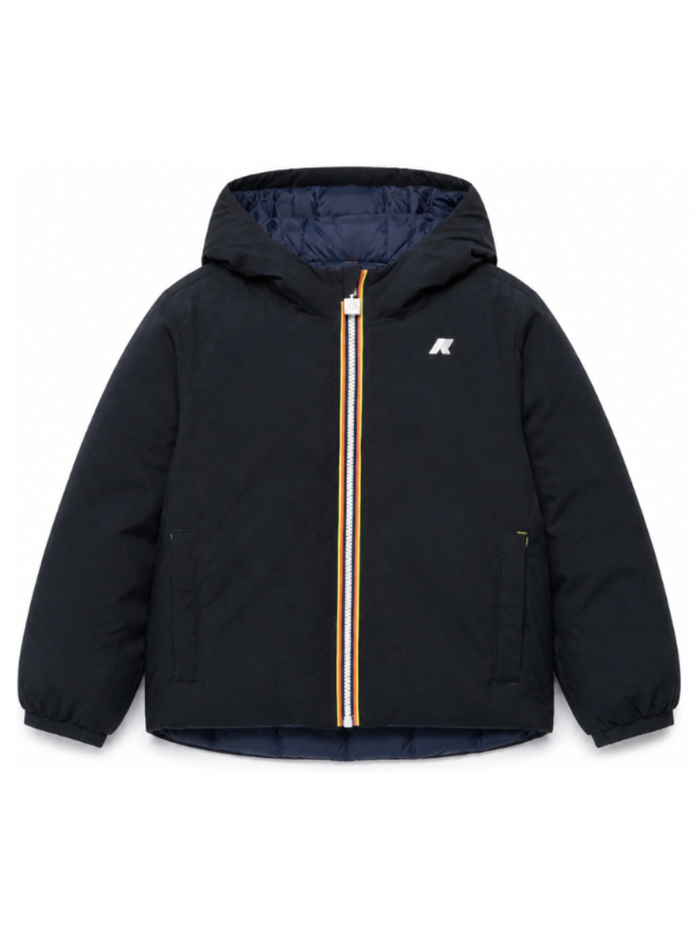 Giubbino per bambini K-WAY Kids nero con logo sul davanti K5128VW DBH K-WAY KIDS