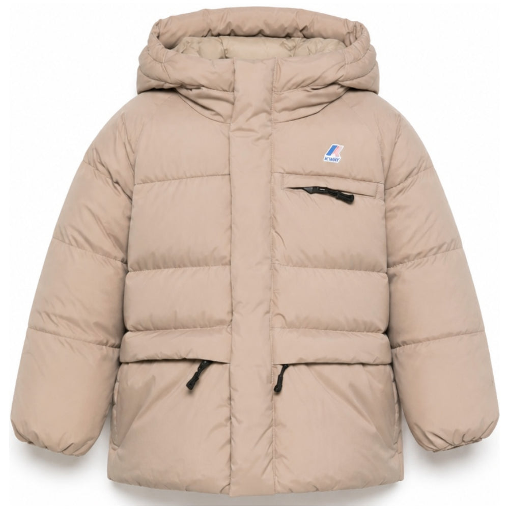 Piumino per bambino k Way Kids beige con design imbottito K6141CW WG9 K-WAY KIDS