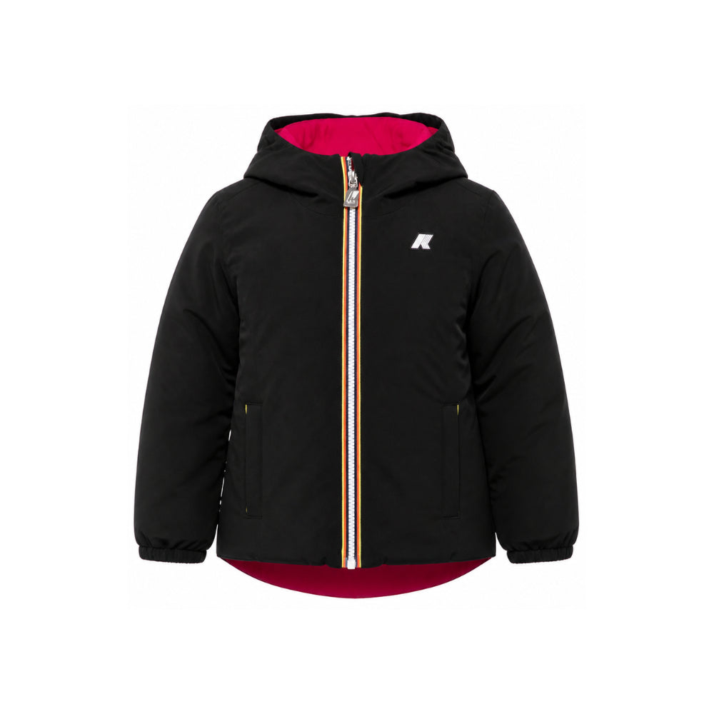 Giubbino per bambina K-WAY Kids nero con logo sul davanti K71339W DCL K-WAY KIDS