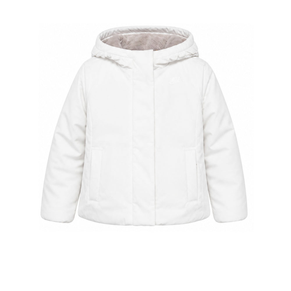 Giacca unisex bambino K-Way Kids bianco con toppa logo<BR/><BR/> K7136ZW DCV K-WAY KIDS