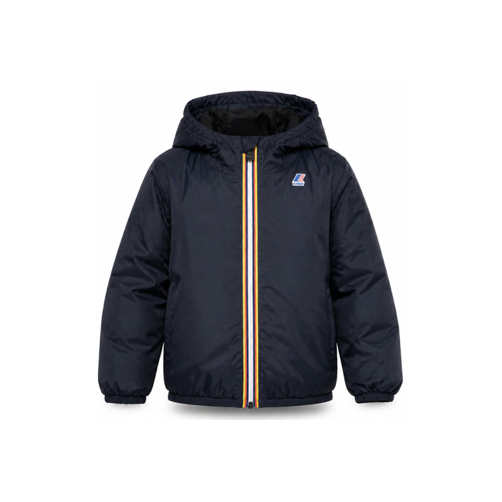 Giubbino per bambini K-WAY Kids blu con logo sul davanti K7141FW K89 K-WAY KIDS