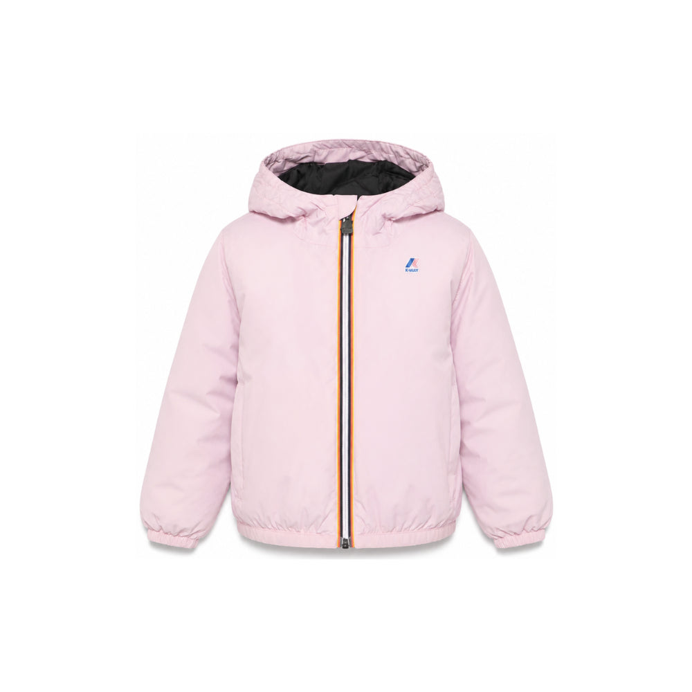 Impermeabile per bambina K Way Kids P. Le Vrai Claude 4.0 rosa con cappuccio K7141FW V18 K-WAY KIDS