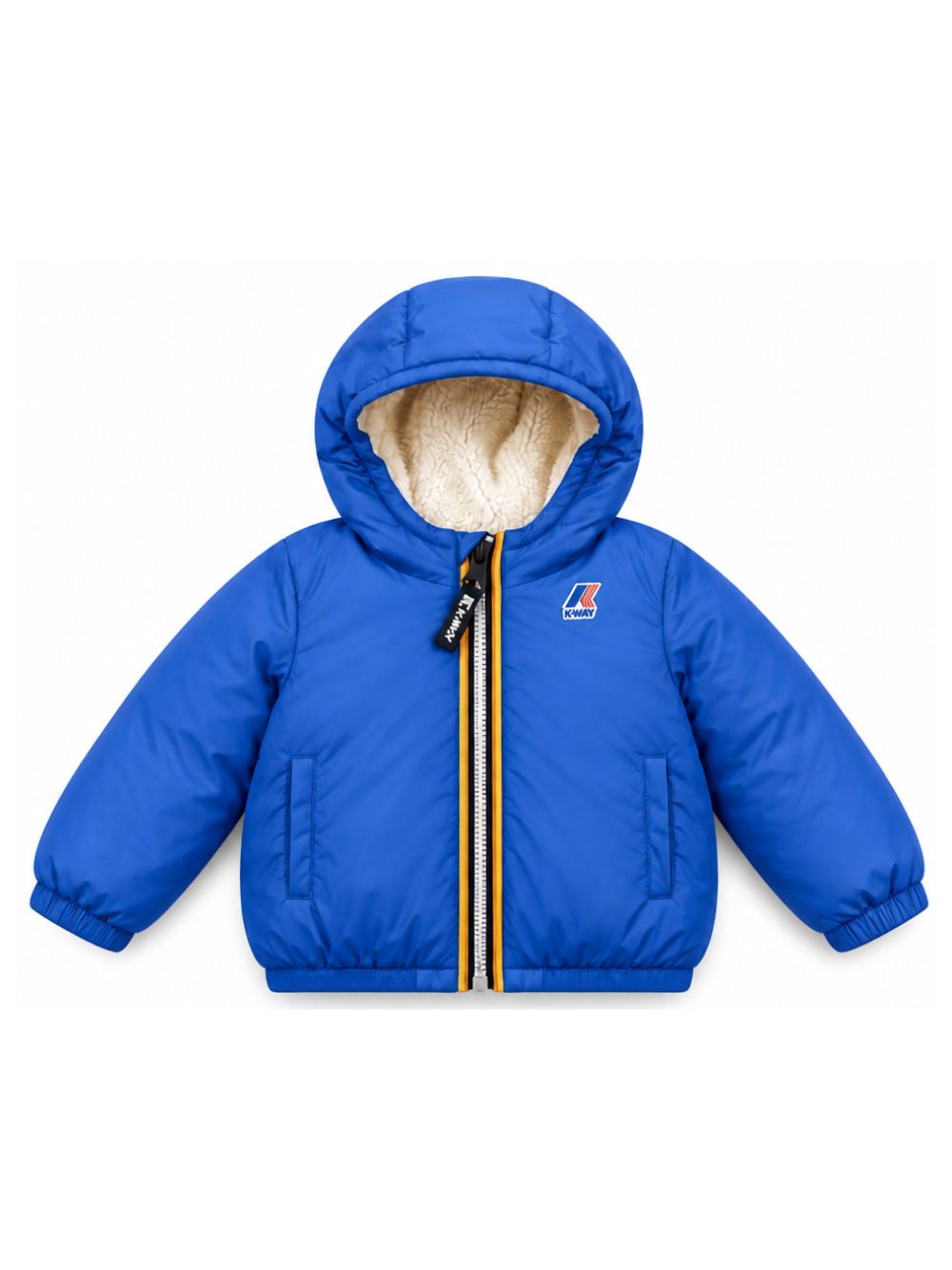 Giubbino per neonati K-Way Kids blu con fodera in pile K7142RW 063 K-WAY KIDS