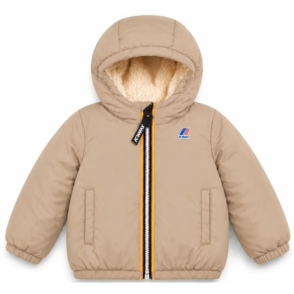 Giubbino per neonati K-Way Kids beige con fodera in pile K7142RW WG9 K-WAY KIDS