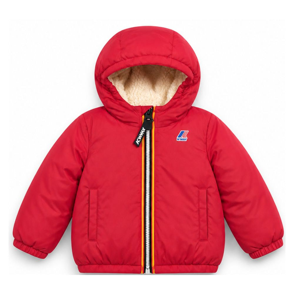 Giubbino per neonati K-Way Kids rosso con fodera in pile K7142RW X6R K-WAY KIDS