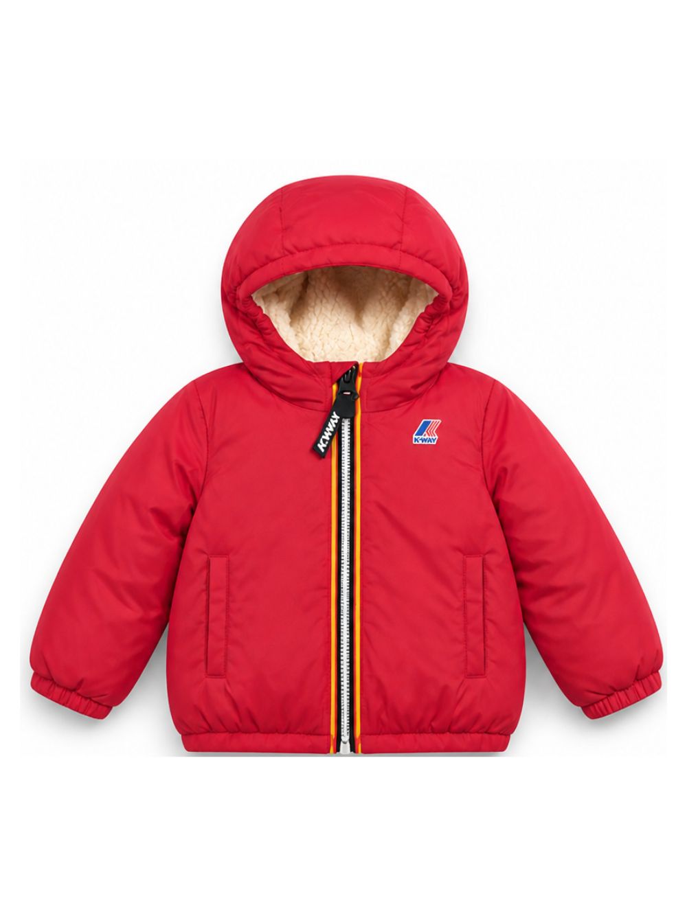 Giubbino per neonati K-Way Kids rosso con fodera in pile K7142RW X6R K-WAY KIDS