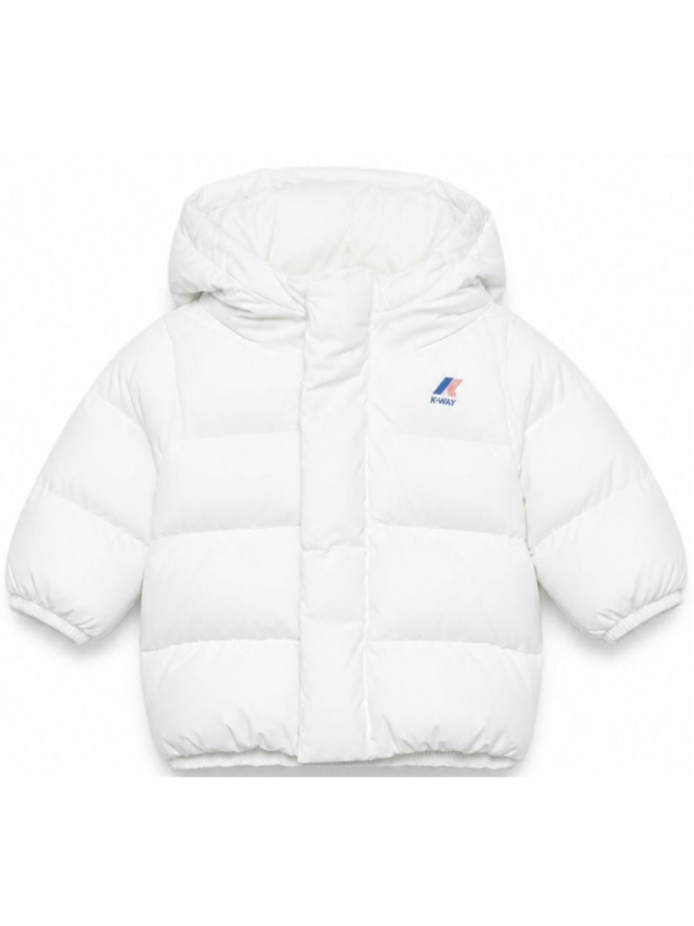 Giubbino per neonati K-WAY Kids bianco con logo sul davanti K7142VW 490 K-WAY KIDS