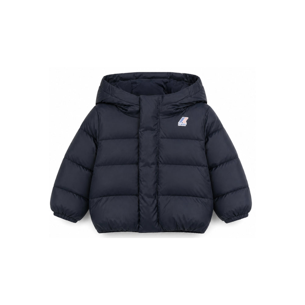 Giubbino per neonati K-WAY Kids blu con logo sul davanti K7142VW K89 K-WAY KIDS