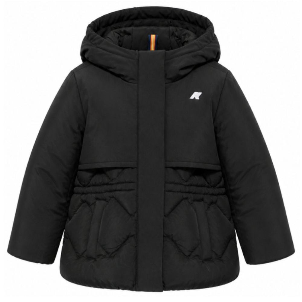 Giubbino per bambina K-WAY Kids nero con design trapuntato K81528W USY K-WAY KIDS