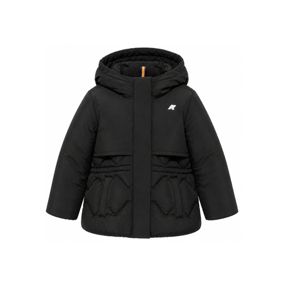Giubbino per bambina K-WAY Kids nero con design trapuntato K81528W USY K-WAY KIDS