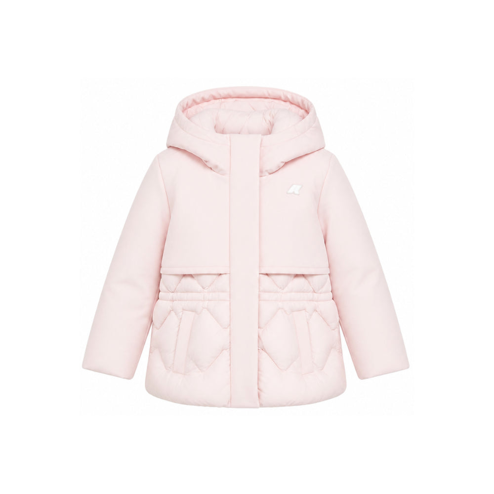 Giubbino per bambina K-WAY Kids rosa con design trapuntato K81528W W4U K-WAY KIDS