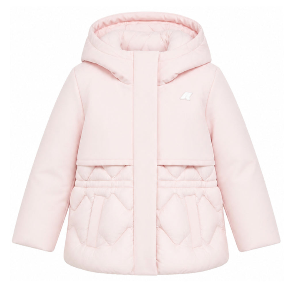 Giubbino per bambina K-WAY Kids rosa con design trapuntato K81528W W4U K-WAY KIDS