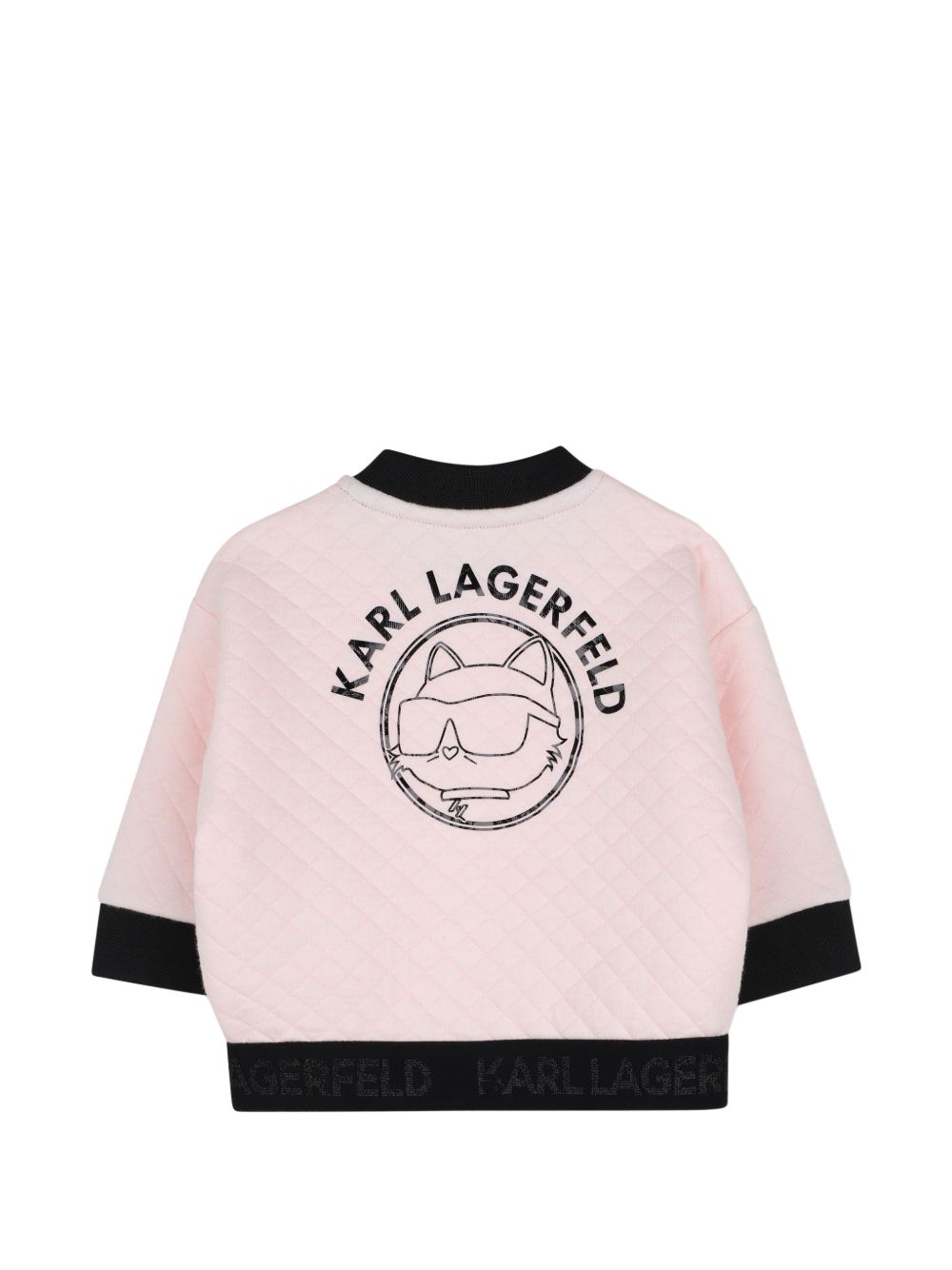 Set tre pezzi per neonata Karl Lagerfeld Kids rosa con logo sul davanti Z31278 46M KARL LAGERFELD KIDS