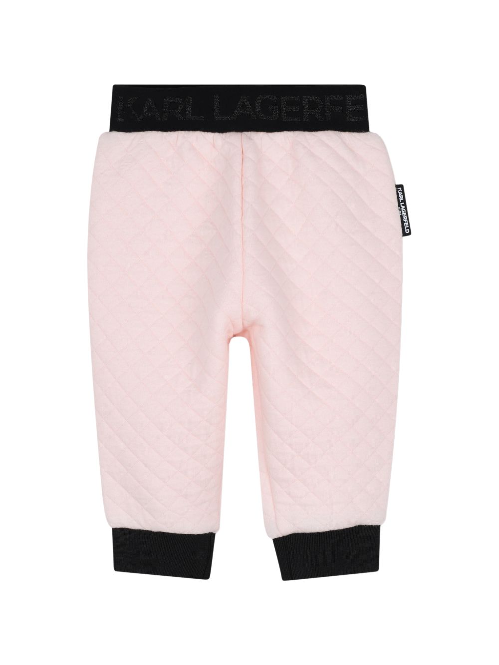 Set tre pezzi per neonata Karl Lagerfeld Kids rosa con logo sul davanti Z31278 46M KARL LAGERFELD KIDS
