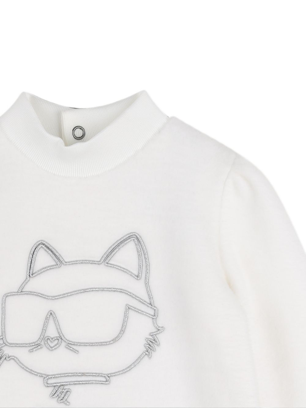 Set felpa e pantaloni per neonata Karl Lagerfeld Kids multicolore con ricamo Choupette sul davanti Z31279 N74 KARL LAGERFELD KIDS